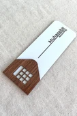 Muhasebe Kapı Tabelası – MDF Ofis Oda İsimliği | 19x7 cm Çift Katmanlı - 2