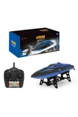 H100 RC Hız teknesi su geçirmez yüksek hızlı 35 CM Mavi RENK - 1