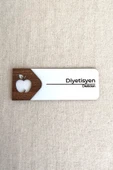 Diyetisyen Kapı Tabelası – MDF Muayene ve Danışma Oda Levhası | 19x7 cm Çift Katmanlı - 1