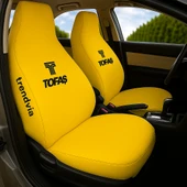 TOFAŞ Logolu Oto Koltuk Kılıfı Takımı  Sarı Penye Kumaş Ön ve Arka Servis Tipi Kılıf - 1