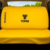 TOFAŞ Logolu Oto Koltuk Kılıfı Takımı  Sarı Penye Kumaş Ön ve Arka Servis Tipi Kılıf - 2