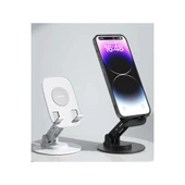 F17s  Masaüstü Telefon Tutucu Döner Tabanı Alüminyum Paslanmaz Çelik Katlanabilir - 4