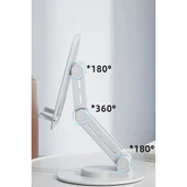 F17s  Masaüstü Telefon Tutucu Döner Tabanı Alüminyum Paslanmaz Çelik Katlanabilir - 2