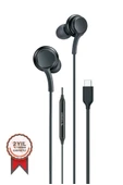 S11+ Kablolu Kulaklık Type-c Telefon Uyumlu Type-c Jak Kulaklik Siyah - 1
