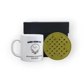 Retro Lezzetler ve Sürprizlerle Dolu Siyah Hediye Kutusu ve Benimle Sorunu Olan Ağlayarak Günlüğüne Yazabilir Yazılı Kupa Bardak - 3