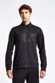 Lescon 24NTEL001135-633 Siyah Erkek Fermuarlı Sweatshirt - 1