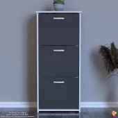 Modilayn WEST Antre 52x116x 26 cm’ lik 3 Düşer Kapak 6 Göz Bölmeli Ayakkabılık - 3