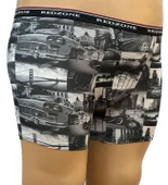 Nostalji Desenli Dijital Baskılı Büyük Beden Likralı Boxer - 1