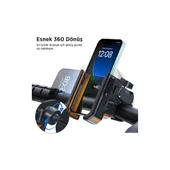Gidon Bağlantılı Bisiklet Motosiklet İçin Esnek Abs 4-7.8″ İnç Telefon Tutucu 360° Dönebilen Tasarım - 2