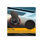 Metalik Magsafe Telefon Tutucu Tüm Yüzeylerle Uyumlu Vakumlu 360 Dönen Oynar Başlık - 5