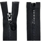 EVREN EV TEKSTIL Siyah Kemik Diş 65 cm Fermuar - 1 Adet - 1
