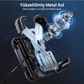 360° Derece Ayarlanabilen Gidon Bağlantılı Bisiklet Motosiklet İçin Abs 4-7.8″ İnç Telefon Tutucu - 4