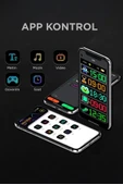Rp1259 Led Matrix Panel 16x96cm Telefon Kontrollü Kayar Led Animasyon Aydınlatma - 4
