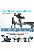 360° Derece Ayarlanabilen Gidon Bağlantılı Bisiklet Motosiklet İçin Abs 4-7.8″ İnç Telefon Tutucu - 6
