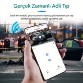 A-98 WiFi Full HD 3 Kameralı Araç İçi Güvenlik Kamerası + Park Modu Kablosu Ön-Arka-İç Kayıt,DashCam - 3
