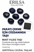 Sertifikalı Cüzdan Boy Mavi Yıldız Taşı Kütle - İçsel Sakinlik ve Odaklanma Sağlar - 1