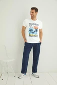 Yazı, Güneş ve Palmiye Baskılı "Long Beach" Pijama Takımı - 1