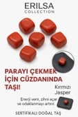 Sertifikalı Cüzdan Boy Kırmızı Jasper Taşı Kütle - Güçlü Bir Duruş ve Kararlılık Kazandırır - 1