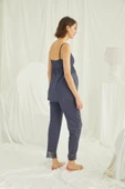 Dantelli Hamile Lohusa 3'lü Pijama Takımı - 9