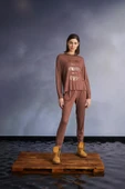 Çiçek Baskılı "Dream It Wish It!" Pijama Takımı - 1