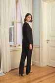 Uzun Kollu V Yaka Pijama Takımı - 5