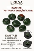 Sertifikalı Cüzdan Boy Heliotrop - Kan Taşı Kütle - Dayanıklılık ve Yaşam Gücü Kazandırır - 1