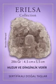 Sertifikalı Açık Ton Ametist Taşı Kütlesi – 286gr Ham Doğal Kristal Dekoratif Taş Parçası - 2