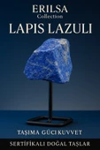 Sertifikalı Ham Doğal Lapis Lazuli Taşı Standlı Dekoratif Obje – Zihinsel Güç ve İfade Yeteneği - 2