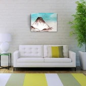 Etekleri Karlı Yanardağ Yağlıboya Kanvas Tablo 50 x 70 - 2