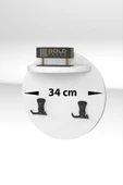 Askılık Duvar Elbise Askılığı Portmanto Üstü Kremm - 5