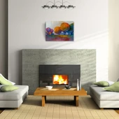 Günbatımı Sazlıklar ve Ağaçlar Yağlıboya Kanvas Tablo 50 x 70 - 2