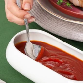 Porsima 5216 Metal Gümüş 2li Sos Kaşığı 13cm thumbnail 2