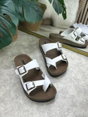 Günlük Kadın Terlik Tek Parmak Arası Rahat Mantar Taban Tokalı Ayarlanabilir Sandalet 147 - 34162 - 9