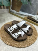 Günlük Kadın Terlik Tek Parmak Arası Rahat Mantar Taban Tokalı Ayarlanabilir Sandalet 147 - 34162 - 10