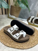 Günlük Kadın Terlik Tek Parmak Arası Rahat Mantar Taban Tokalı Ayarlanabilir Sandalet 147 - 34162 - 11