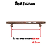 Martin Bronz Metal Kulp 160 mm Mobilya Çekmece Mutfak Dolabı Dolap Modern Kapak Kulpları Grip Desen - 3