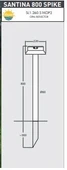 FUMAGALLI SANTINA 800 SPIKE SOLAR LED Q150 PIR 4000K OPAL REFLECTOR - 2
