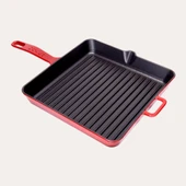 SÜREL DÖKÜM 30 CM KARE IZGARA TAVA KIRMIZI - 1