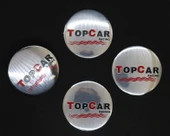 Jant Göbek Arma İthal Metal Sticker TOPCAR Racing Dizayn thumbnail 5