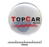 Jant Göbek Arma İthal Metal Sticker TOPCAR Racing Dizayn thumbnail 2