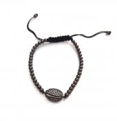 Swarovski Taşlı Bileklik Ayarlanabilir Kadın Siyah 9566 - 2