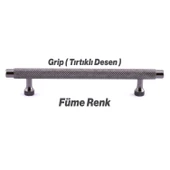 Martin Füme Metal Kulp 128 mm Mobilya Çekmece Mutfak Dolabı Dolap Modern Kapak Kulpları Grip Desen - 2