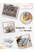 Buclee 3’lü Sürgülü Kapaklı Saklama Kabı Seti – Antrasit Renk (3200 ML, 2000 ML, 1300 ML) - 3