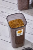 Buclee Emilia 6'li 12 Parça Kare Erzak ve Bakliyat Saklama Kabı Antrasit 6X1.90 Lt Bakliyat Kabı Etiketli - 6