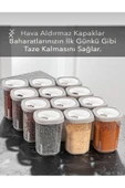 Buclee Henna 8'li 360° Döner Başlıklı Baharatlık Standı , Yapışkanlı Duvar Ve Tezgah Üstü Baharatlık - 3