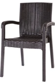 Violet Rattan Kahverengi Sandalye 4 Adet - 1