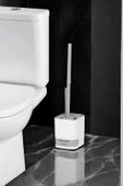 Buclee Sara 2li Su Akıtmayan Yapışkanlı Banyo Lavabo Wc Tuvalet Temizleme Fırçası- Beyaz - 1