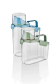 Buclee 3 Adet 1100 ml Sızdırmaz Contalı Erzak Saklama Kabı Ve Hava Geçirmez Vakumlu Gıda Saklama Kabı - 5