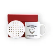 Geçmişe Açılan Kırmızı Hediye Kutusu ve Benimle Sorunu Olan Ağlayarak Günlüğüne Yazabilir Baskılı Kupa Bardak - 3