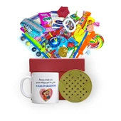 Geçmişin Büyüsüyle Dolu Özel Kırmızı Hediye Kutusu ve Ben Zaten Kralın Kızıyım Yazılı Kupa Bardak - 2